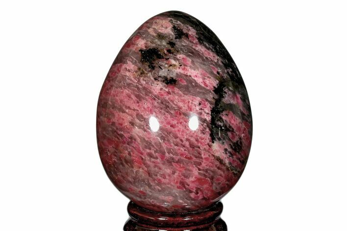 Polished Rhodonite Egg - Madagascar #172512